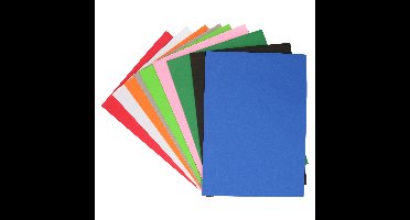 Knutsel foam rubber assorti kleuren - 10x stuks - Hobby en knutsel artikelen/materialen - 20x30 cm