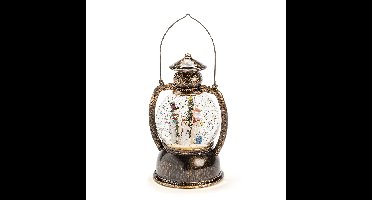 Konstsmide?Snowglobe lantaarn - sneeuwpop - klassiek - 20 cm - met verlichting - sneeuwlantaarn