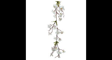 Kunstbloem/bloesem takken slinger - wit - 187 cm