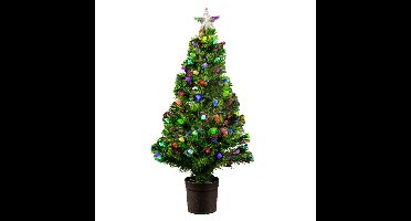 Kunstboom - fibre optic - H90 cm - met verlichting - Prestwick - kerstboom