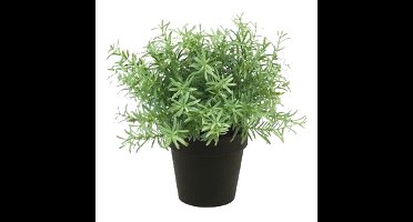 Kunstplant/kruiden rozemarijn - in terracotta pot - 22 cm - kruiden