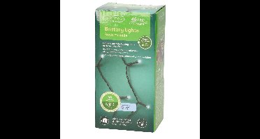Lumineo kerstverlichting - batterij - 48 led lampjes - helder wit - 400 cm