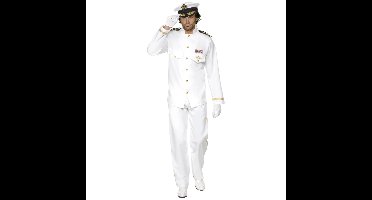 Luxe Kapitein kostuum - wit - heren - polyester - compleet set - carnaval - zeeman