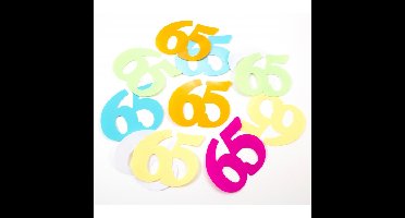 Mega confetti 65 jaar versiering 12 stuks