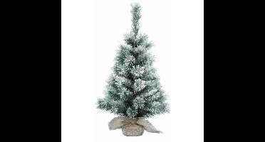 Mini kerstboom/kunst kerstboom besneeuwd 90 cm