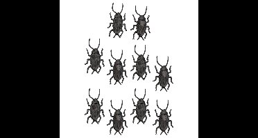 Nep kevers/kakkerlakken - 10x stuks - 5 cm - zwart - halloween/horror