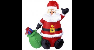 Opblaasbare Kerstman - 122 cm - met verlichting - opblaas kerstversiering