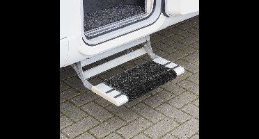 Opstapmat - zwart - kunststof - 46 x 40 cm - antislip voor caravan/camper