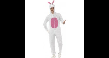 Paashaas pak/Konijn kostuum - wit - voor volwassenen - onesie