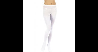 Panty maillot - wit - dames - 40 denier - one size - verkleedaccessoires