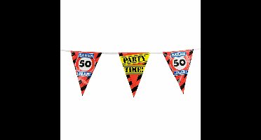 Paperdreams Sarah 50 jaar vlaggenlijn - waarschuwingsborden - 10 meter - kunststof