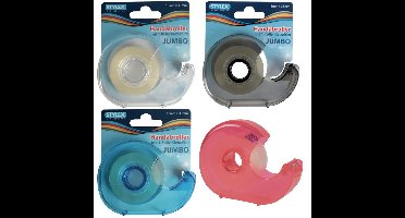 Plakbandhouder - met rolletje plakband - plastic