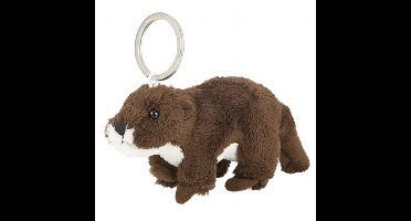 Pluche knuffel sleutelhanger - otter knuffel - 10 cm - knaagdier sleutelhanger
