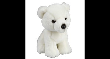Ravensden Pluche ijsbeer knuffel - 18 cm - wit - speelgoed - pooldieren