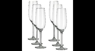 Set van 6x stuks champagneglazen transparant 210 ml Esprit