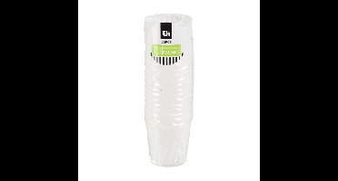 Shotglas - 20x - wit - kunststof - 30 ml - herbruikbaar