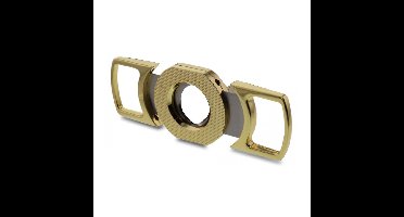 Sigarenknipper - double-cut - goud - XL D26 mm - sigaren accessoires / sigarensnijder