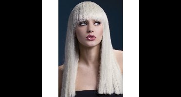 Smiffys Luxe blonde verkleed pruik Alexia - voor dames - blond - lang haar