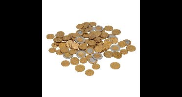 Speelgoed euro munten - 100 stuks - kunststof