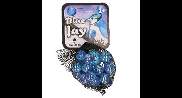 Speelgoed knikkers Blue Jay - 21 stuks - knikkerset voor kinderen - glas - 2 formaten
