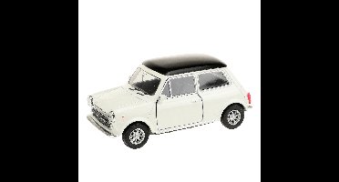 Speelgoed Mini Cooper auto - wit - die-cast metaal - 10 cm - Model 1300