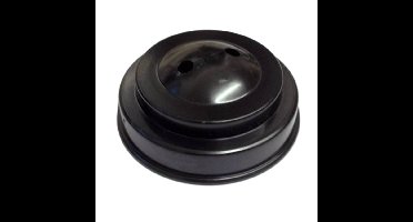 Standaard voor tafelvlaggetje - zwart - kunststof - met 2 gaatjes