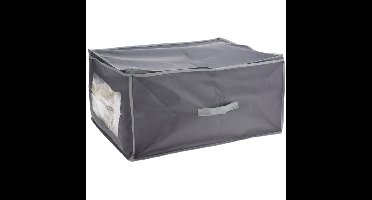 Storage Solutions Dekbed/kussen opberghoes - met venster - grijs - 60 x 45 x 30 cm