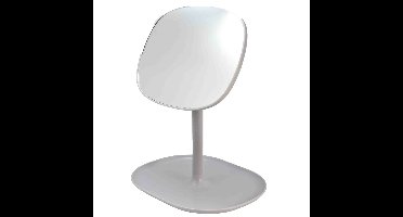 Svenska Living badkamer make-up spiegel - op voet - grijs - 21,5 x 17,5 cm - kunststof
