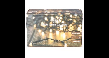 Svenska Living Kerstverlichting - 80 led lampjes - warm wit - 600 cm - zwart snoer - timer