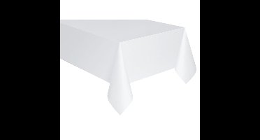 Tafelkleed/tafellaken - wit - 180 x 300 cm - polyester - Bruiloft tafelkleden