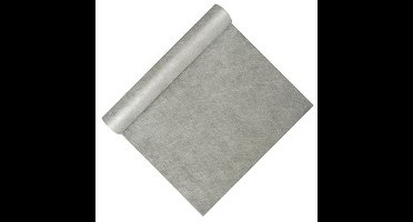 Tafelloper op rol - zilver - 40 x 480 cm - polyester