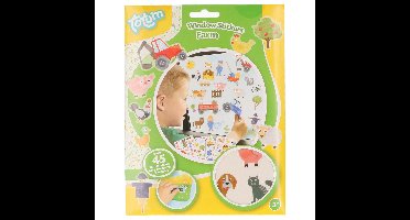 Totum Raamstickers - auto raam - 45x - boerderij - herbruikbaar