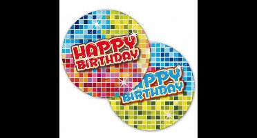 Verjaardag bordjes 12 stuks