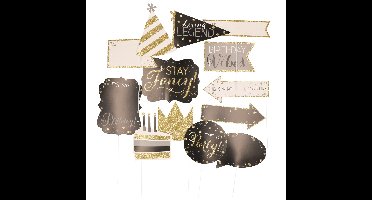 Verjaardag foto prop set - 13-delig - beschrijfbaar - birthday party - photo booth accessoires
