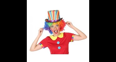 Verkleedaccessoires hoge hoed clown voor volwassenen