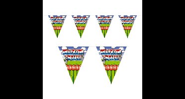 Vlaggenlijn welkom thuis - 10 meter - plastic - binnen/buiten - versiering -feestartikelen