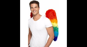 Vleugels - 68 cm - regenboog - volwassenen - papagaai - pride/carnaval