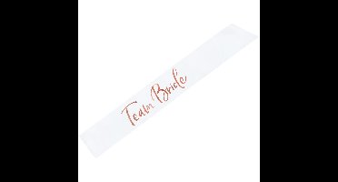 Vrijgezellenfeest sjerp - Team Bride - satijn - wit - 75 cm - bruid - vriendinnen