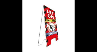 Waarschuwingsbord 12,5 jaar getrouwd - 58 cm - jubileum versiering bord - huwelijk