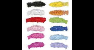 Widmann Sierveren - 50x - multicolor - 17 cm - knutselveertjes - DIY/decoratie/hobbymateriaal