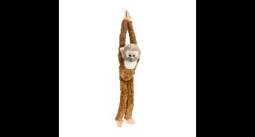 Wild Republic knuffel Aap - pluche - bruin - 51 cm - doodshoofdaapje - knuffeldier