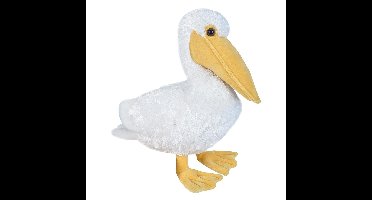 Wild Republic pelikaan knuffel - 30 cm - wit - pluche - vogels - knuffeldieren
