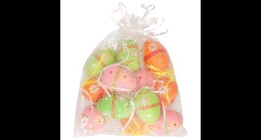 Wurm Paaseieren - 12x stuks - multicolor - decoratie - pasen - paasversiering