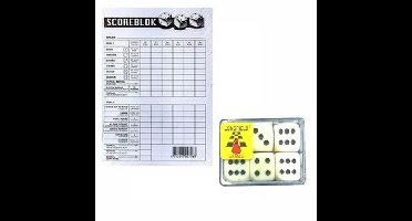 Yahtzee scoreblokken - met 6 dobbelstenen - bobbelen - speelgoed