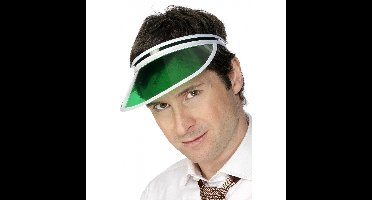 Zonneklep - groen - kunststof - volwassenen - sunvisor - carnaval