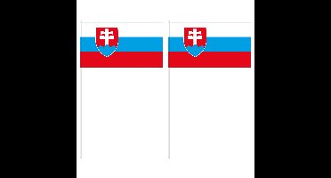 Zwaaivlaggetje vlag Slowakije - 12 x 24 cm - handvlaggetje - landenvlag