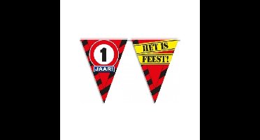 1 jaar vlaggenlijn waarschuwingsbord 10mtr
