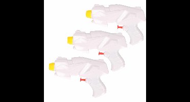 10x Mini waterpistolen/waterpistool wit van 15 cm kinderspeelgoed