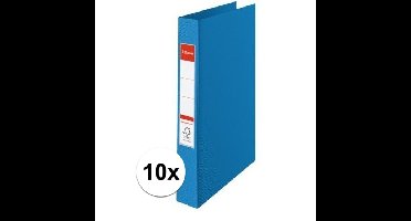 10x Ringband mappen/ordners 2 gaats A4 blauw