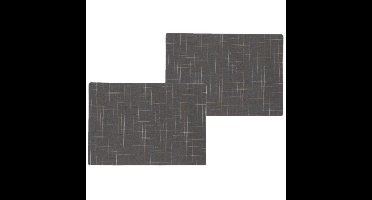 10x stuks stevige luxe Tafel placemats Liso grijs 30 x 43 cm